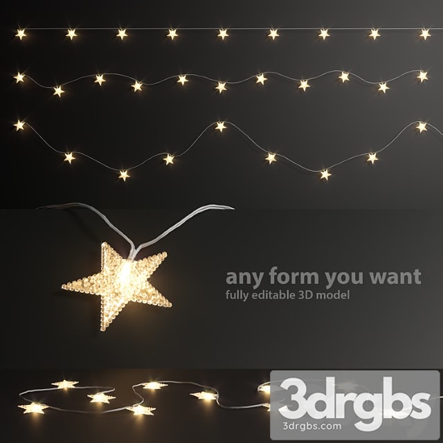 Editable garland lights set 6