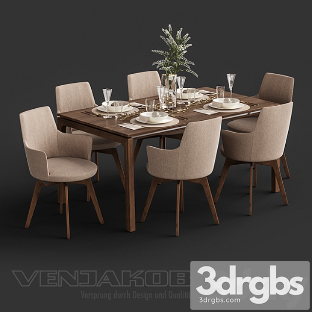 Venjakob alexia chair with dining table et388 2