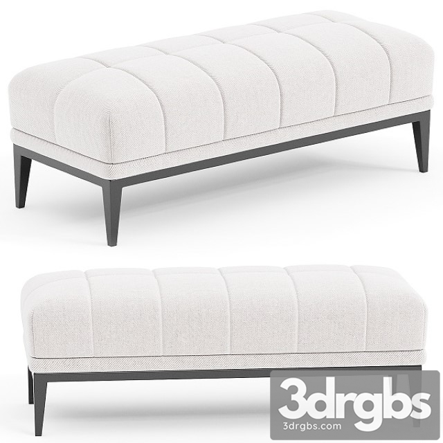 Eichholtz Aurelio White Tufted Upholstered Bench