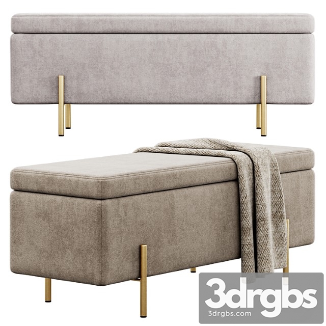 Jodel upholstered storage bench by everly quinn