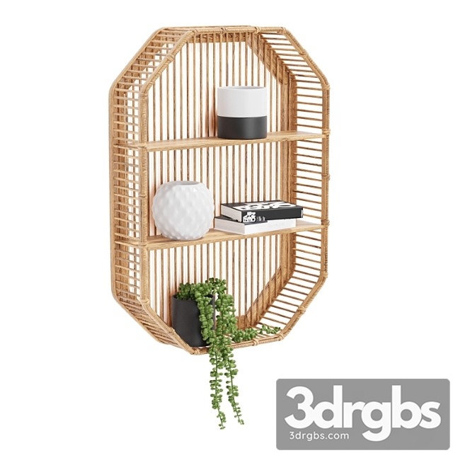 Bamboo shelf unit