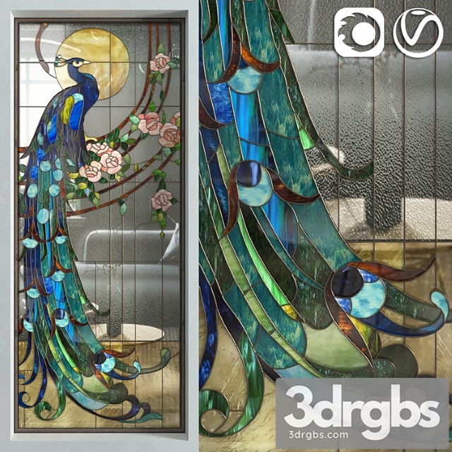 Stained Glass Peacock