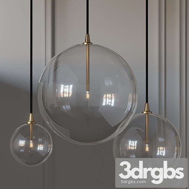 Glass globe mobile pendant