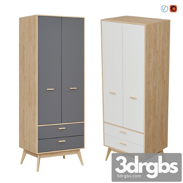 Skandica - horten cabinet 2 doors and 2 drawers