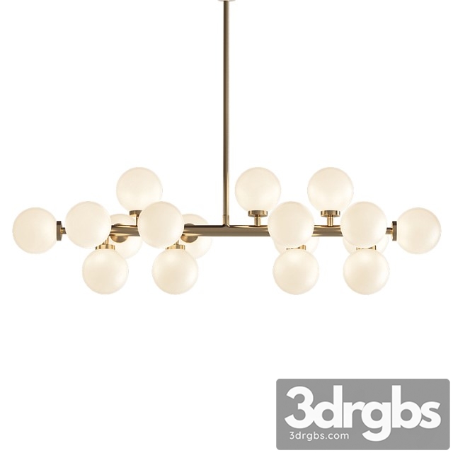 Arya 16-light satin gold chandelier