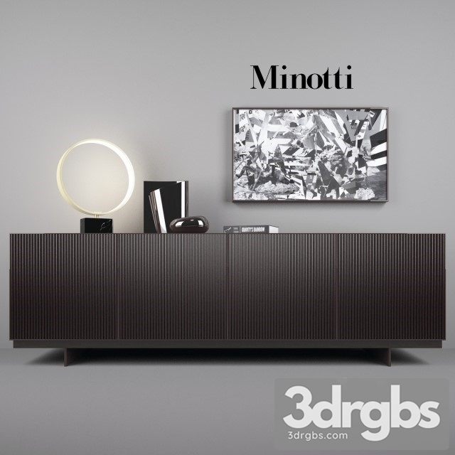 Minotti Aylon Sideboard With Accessories