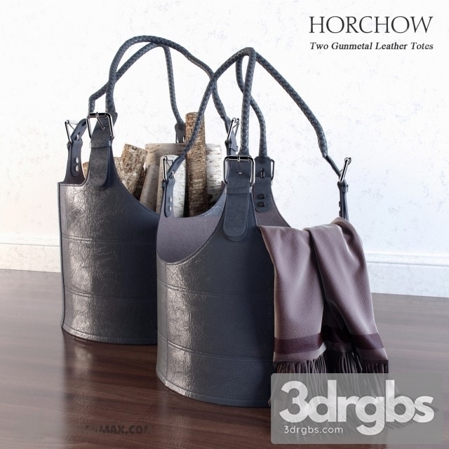 Horchow Gunmetal Leather