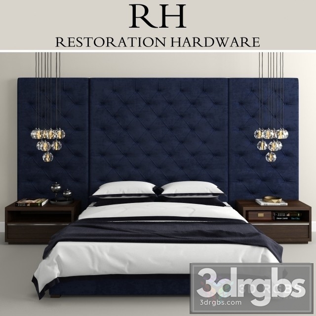 RH Contemporary Tufted Bed