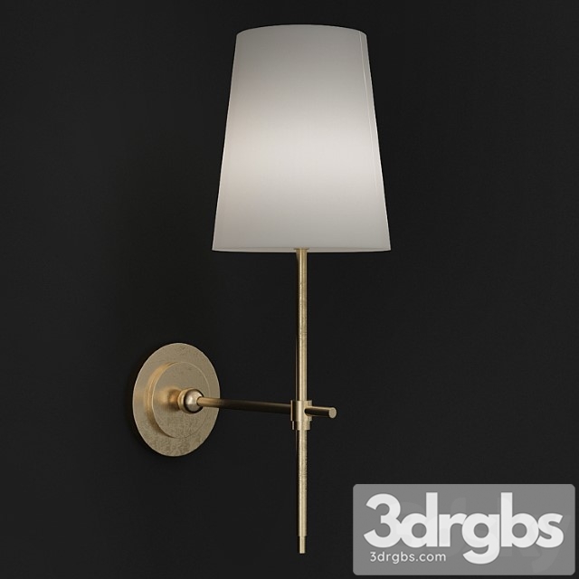 Adams wall sconce with linen shade
