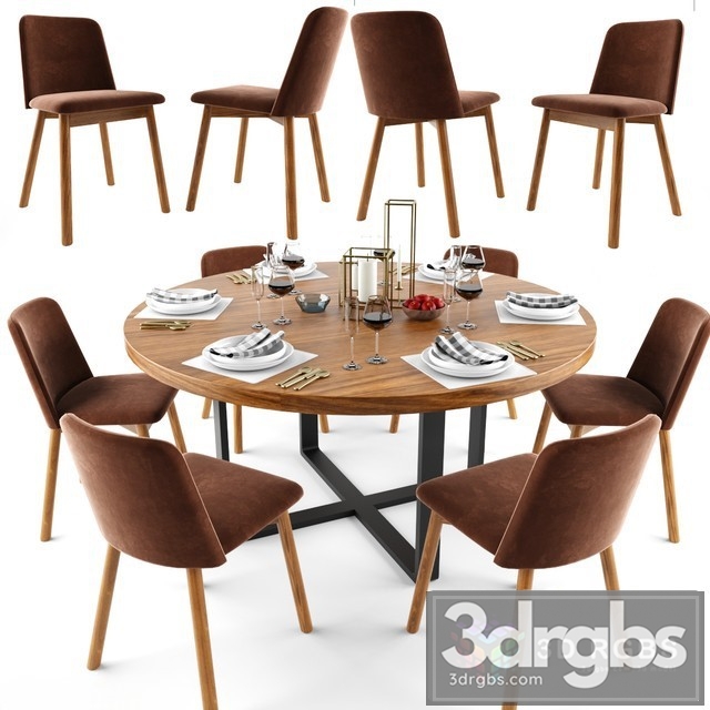 Round Dining Table Set 2