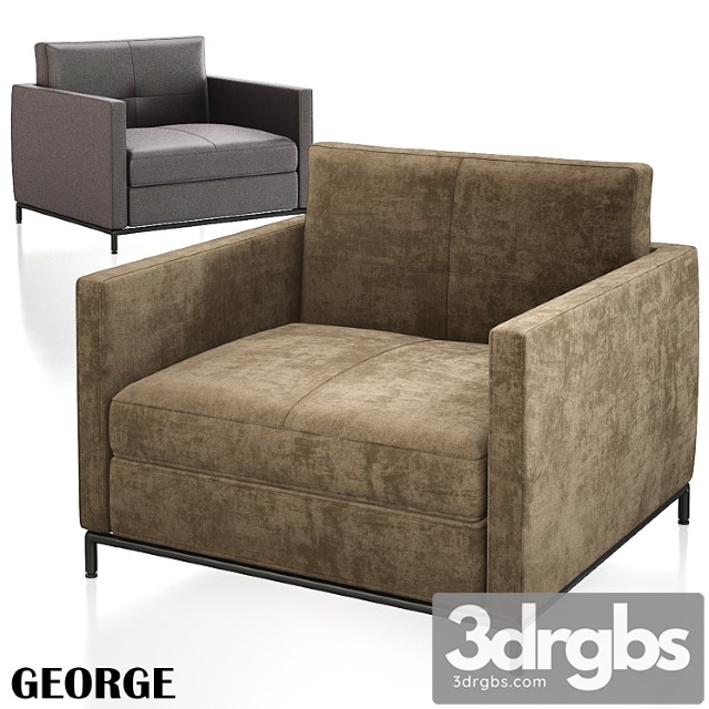 Armchair george citterio leather