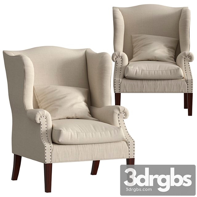 Arm chair Thorn tail wing back armchair