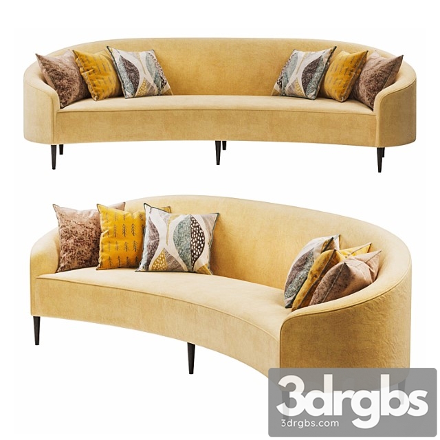 Art deco style crescent sofa 2