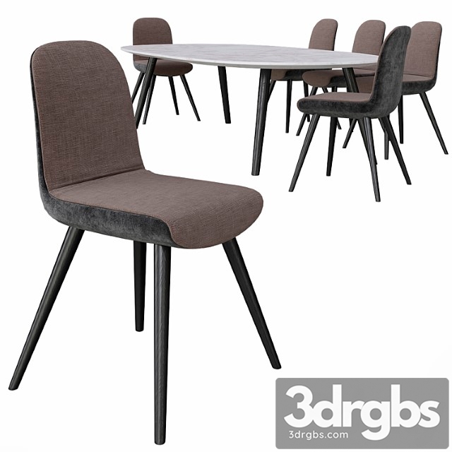 Poliform mad dinning table & chair 2