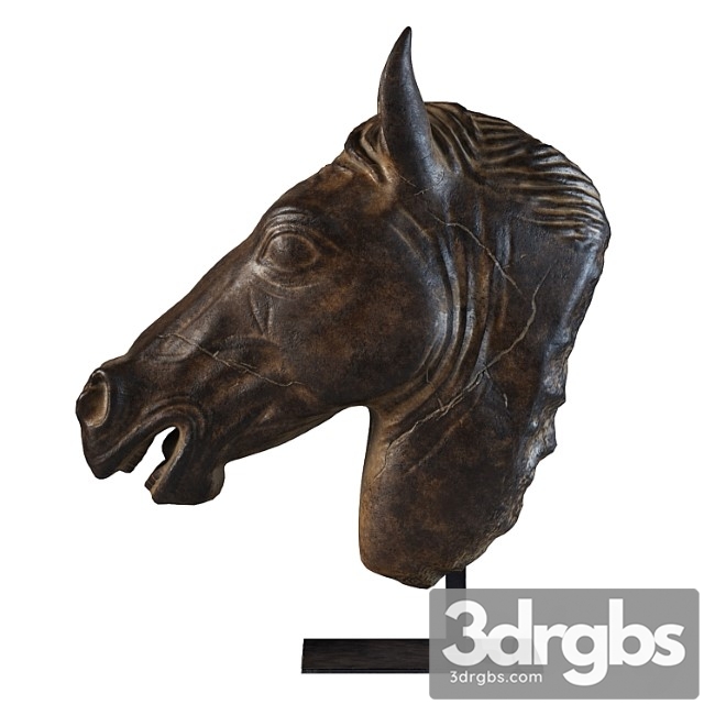 Greco Roman Horse Head Sculpture Fragment Rh