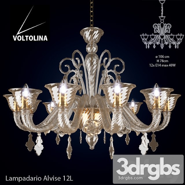 Voltolina Lampadario Alvise 12l