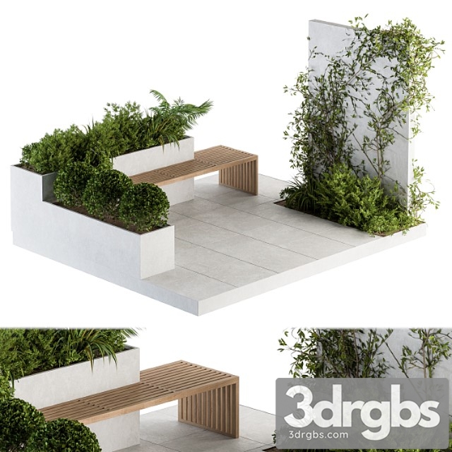 Roof garden and landscape furniture with pergola 06