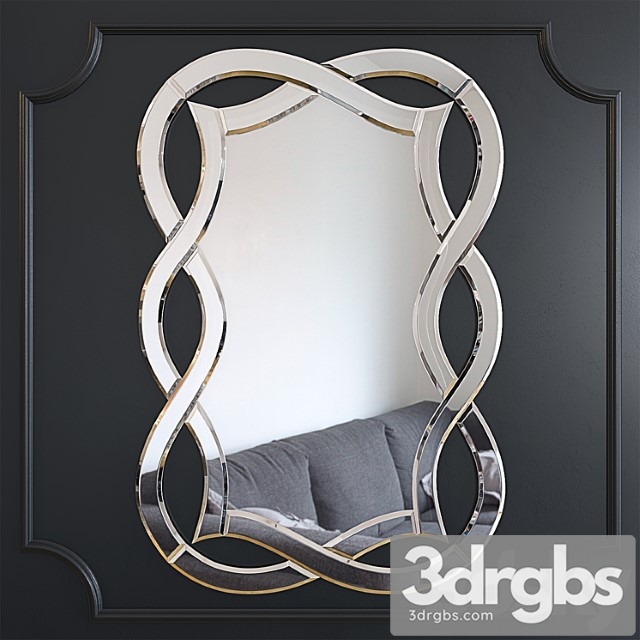 Mirror decorative with a figured mirror frame 17-0925