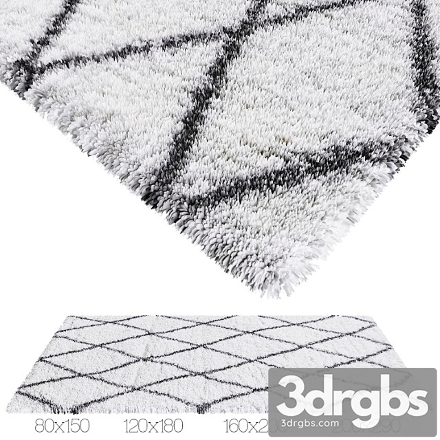 Quattro rug bone-gray