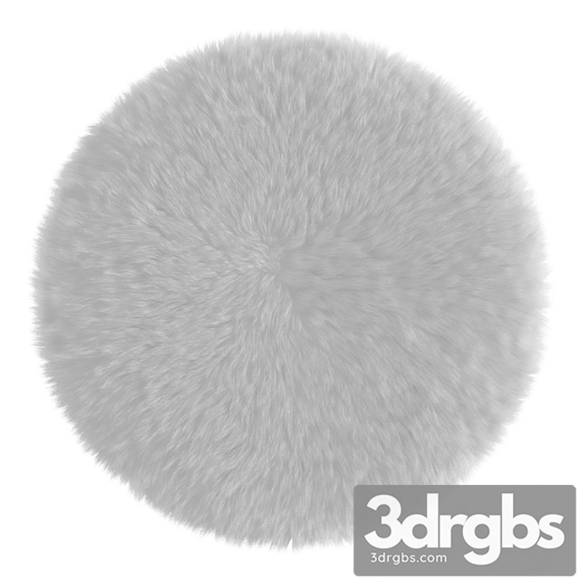 Round white rug