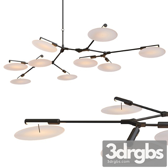 Branching discs - black chandelier 2