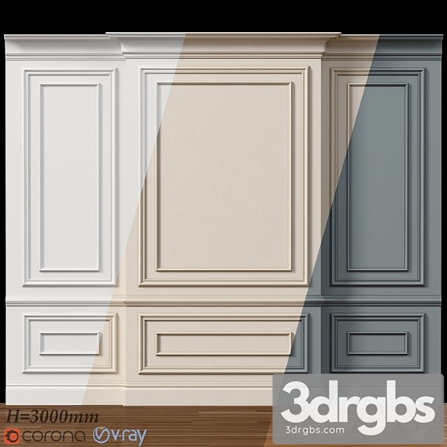 Decorative plaster Wall molding 4. boiserie classic panels