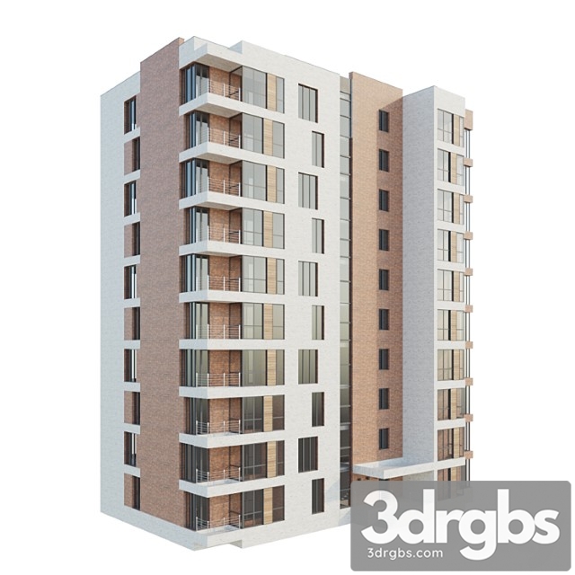 Download Multi Storey Residential Building 1 model - 3DRGBs