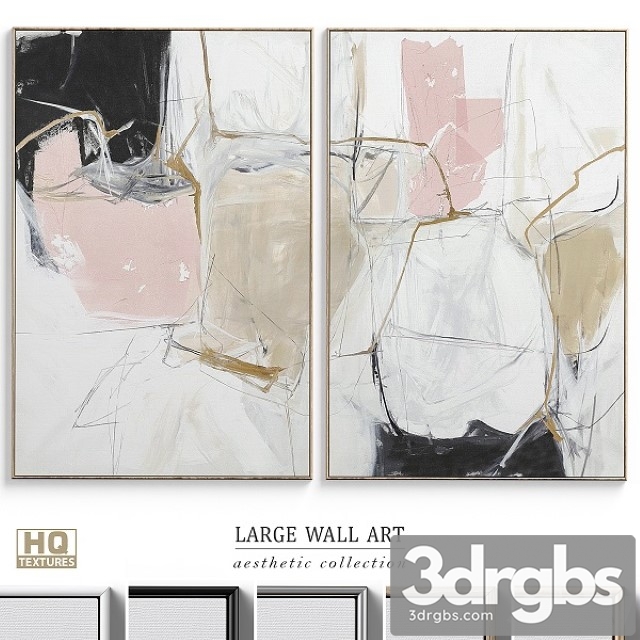 Large Abstract Neutral Wall Art C 378