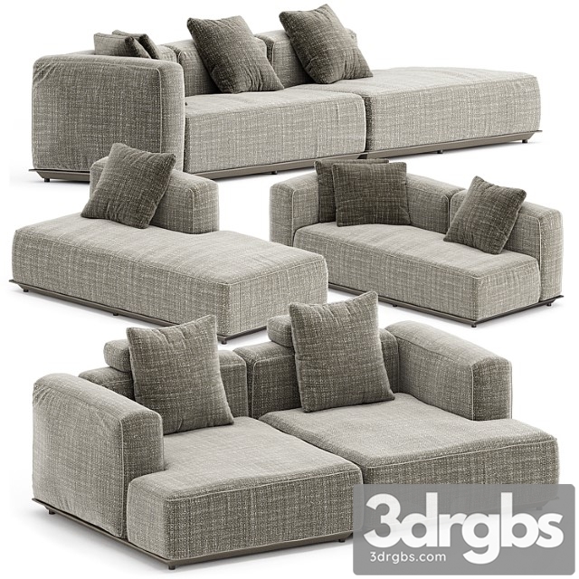Hybrid outdoor sofa set3 by b&b italia