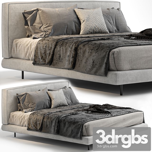 Brasilia double bed by minotti