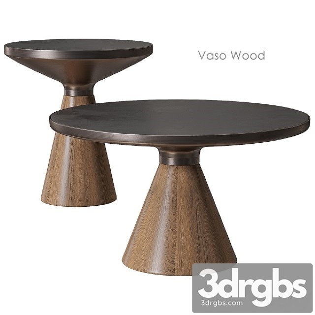 Vaso Wood Coffee Table by Cosmo