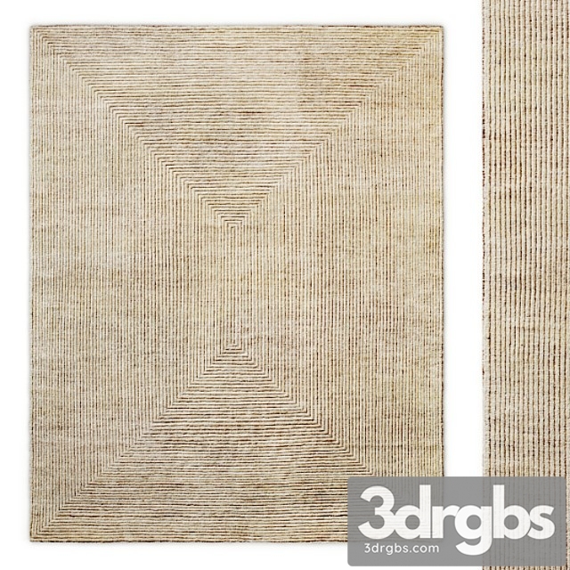 Ellipse hand-knotted wool rug rh