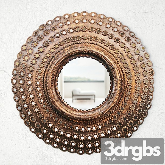 Round Peacock Mirror