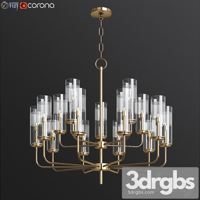 Hudson valley wentworth 31 inch wide aged brass chandelier