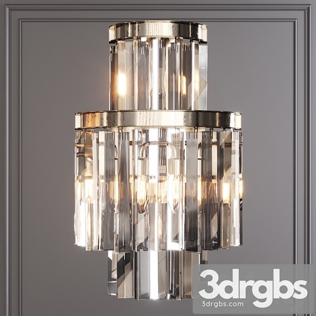 Restoration hardware 1920s odeon clear glass fringe sconce 3-tier nickel