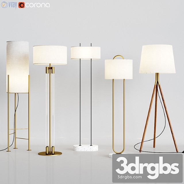 Cb2 - 5 floor lamps set 1