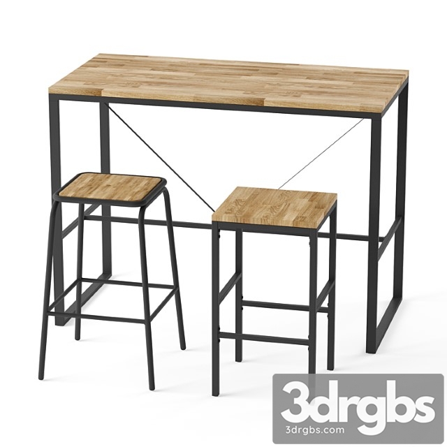 Hiba bar or counter stool and table set 1 2