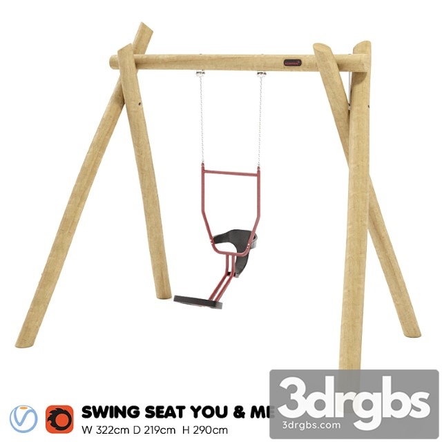 Kompan swing with you and me seat