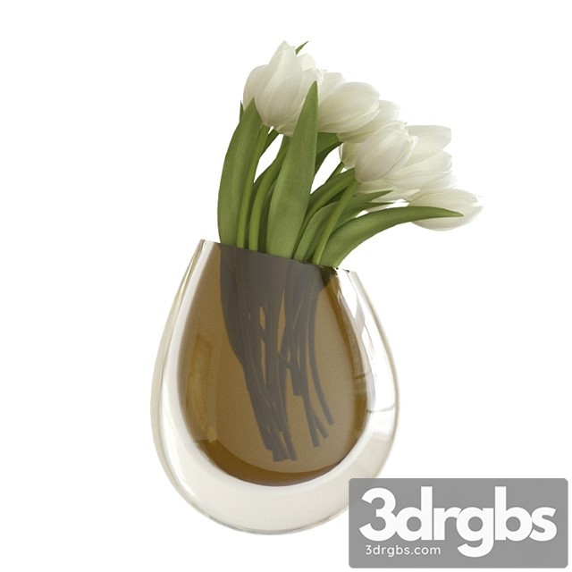 White Tulips In A Vase 1