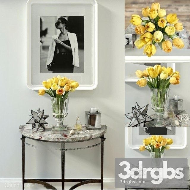 Decor Set Yellow Tulips