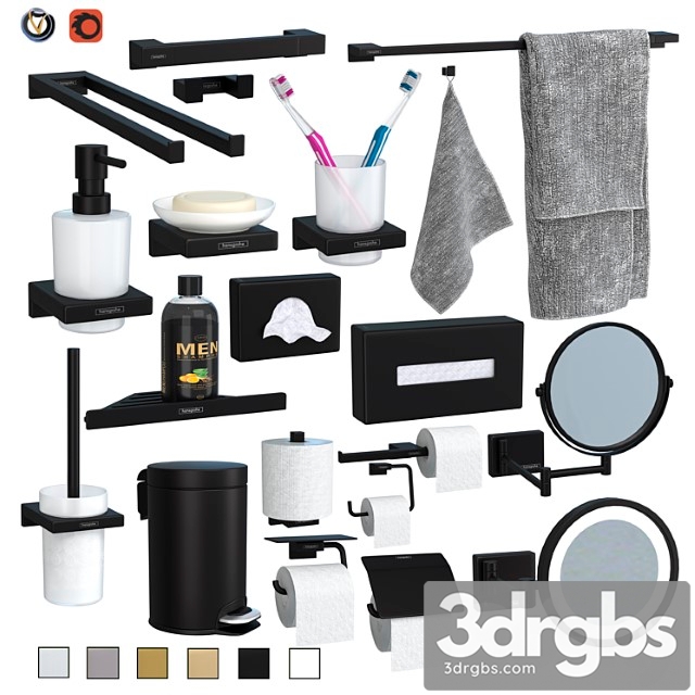 A Set Of Hansgrohe Addstories Accessories 20 pcs