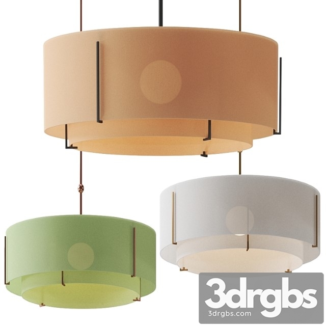 Exos large double shade pendant by hubbardton forge