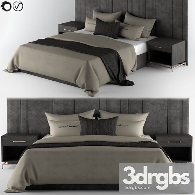 Bed-set cream & black 2