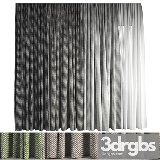 Curtain 10 With Fidivi Jeans Upholstery Fabric