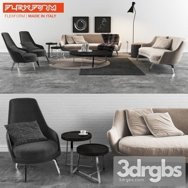 Flexform Sofa  Set 01