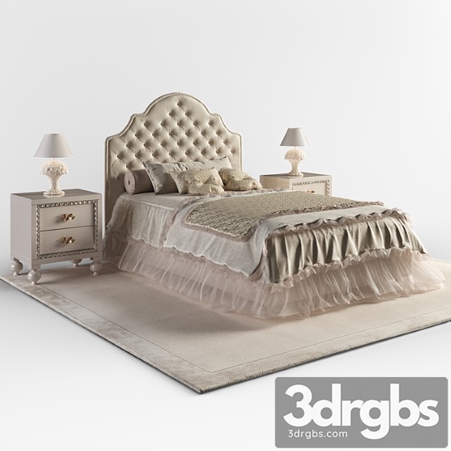 Bed halley spenser slim, bedside table altamoda mimi, lamp halley basamento grande love 2