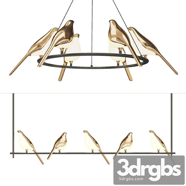 Bird-shaped chandelier nomi