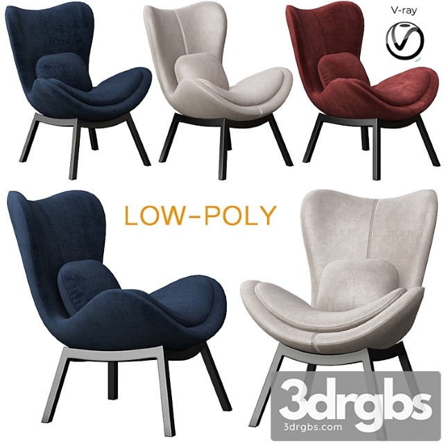 Calligaris Lazy Armchair Low Poly