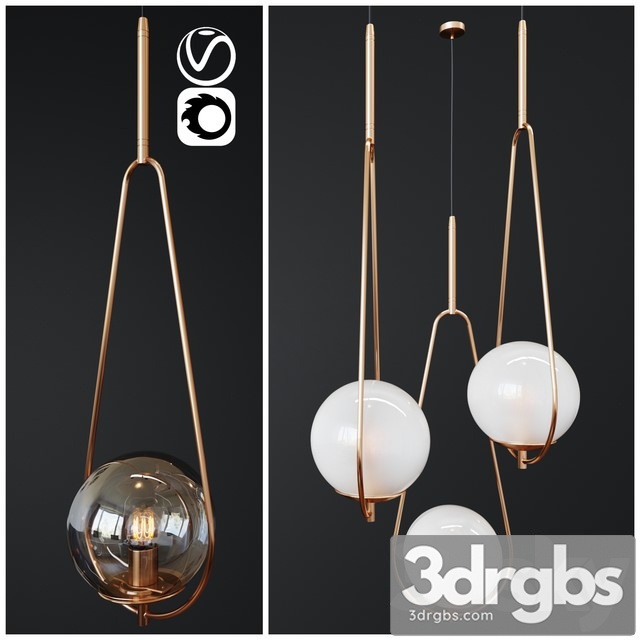 Pendant Lamp Loop Brass 1