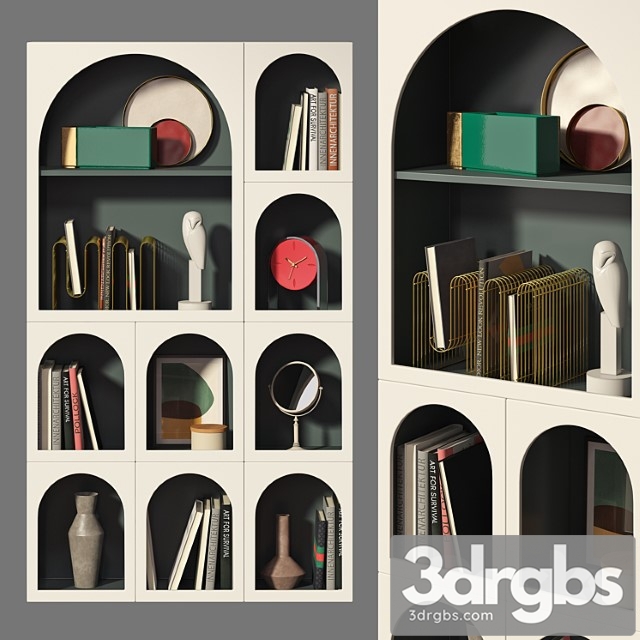 Bookcase bonaldo set 02